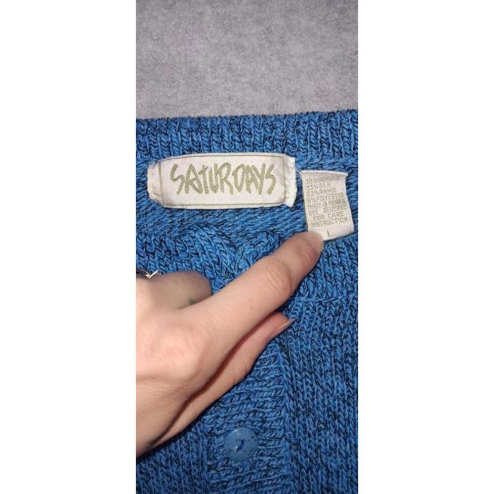 Saturdays Silk Blend Partial Button Pullover Swea… - image 2